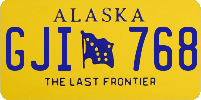 AK license plate GJI768
