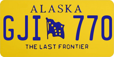 AK license plate GJI770