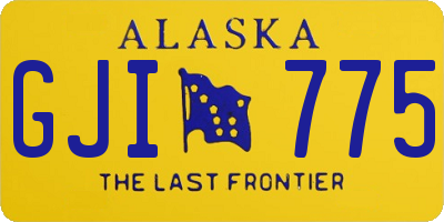 AK license plate GJI775