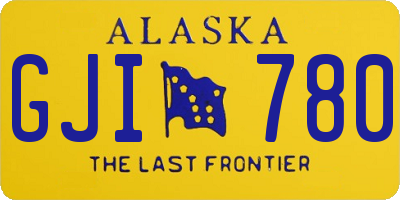 AK license plate GJI780