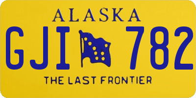AK license plate GJI782