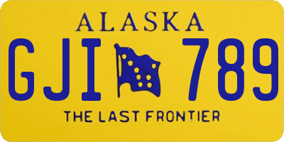 AK license plate GJI789