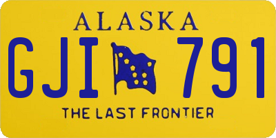 AK license plate GJI791