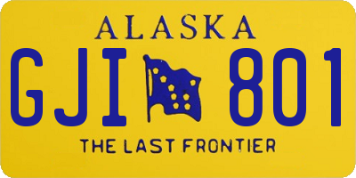 AK license plate GJI801