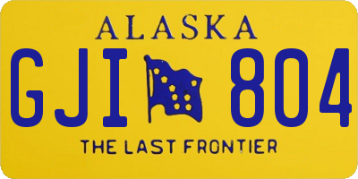 AK license plate GJI804