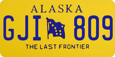 AK license plate GJI809