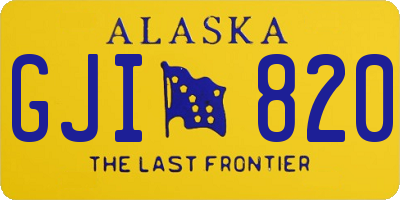 AK license plate GJI820