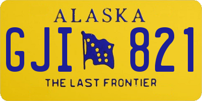 AK license plate GJI821