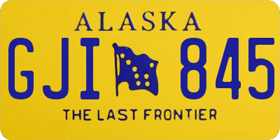 AK license plate GJI845