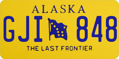 AK license plate GJI848