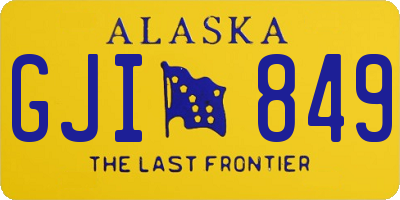 AK license plate GJI849