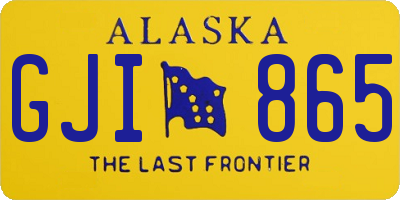AK license plate GJI865