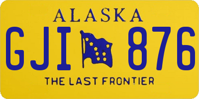 AK license plate GJI876