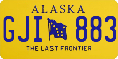 AK license plate GJI883