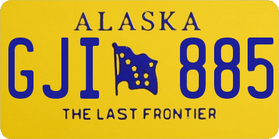 AK license plate GJI885