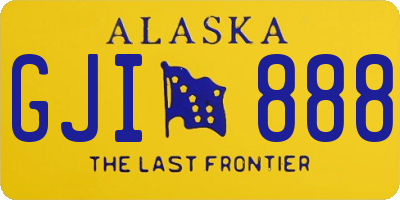 AK license plate GJI888