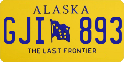 AK license plate GJI893