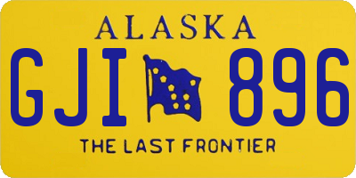 AK license plate GJI896