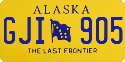 AK license plate GJI905