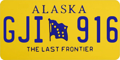 AK license plate GJI916