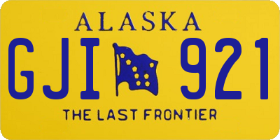 AK license plate GJI921