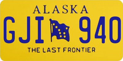 AK license plate GJI940
