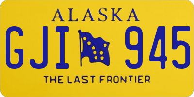 AK license plate GJI945