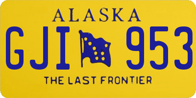 AK license plate GJI953