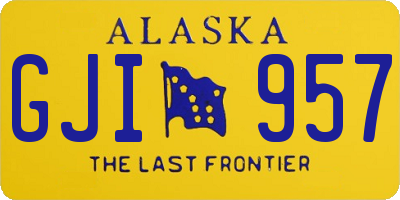 AK license plate GJI957
