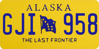 AK license plate GJI958