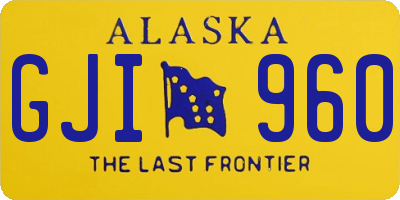 AK license plate GJI960