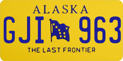 AK license plate GJI963