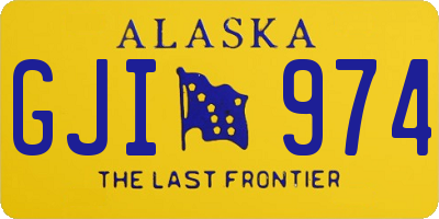 AK license plate GJI974