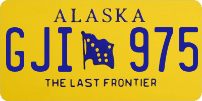 AK license plate GJI975