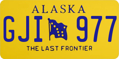 AK license plate GJI977