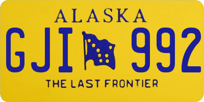 AK license plate GJI992