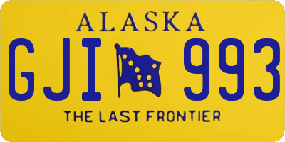 AK license plate GJI993