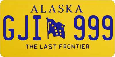AK license plate GJI999