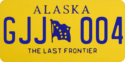 AK license plate GJJ004