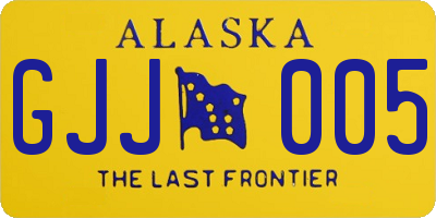 AK license plate GJJ005