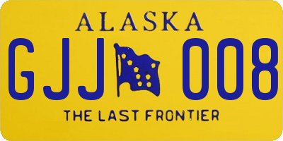 AK license plate GJJ008
