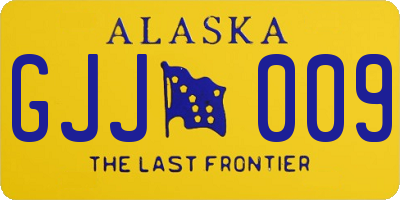 AK license plate GJJ009