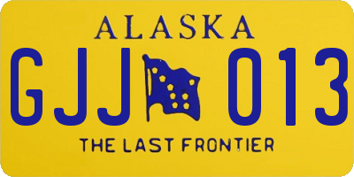 AK license plate GJJ013