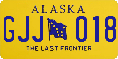 AK license plate GJJ018