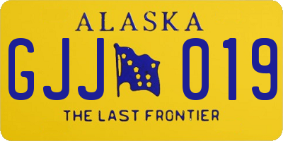 AK license plate GJJ019