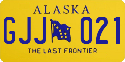 AK license plate GJJ021