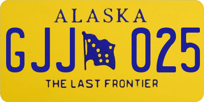 AK license plate GJJ025
