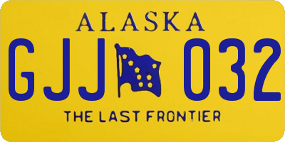 AK license plate GJJ032