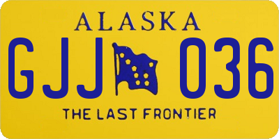 AK license plate GJJ036