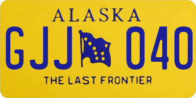 AK license plate GJJ040
